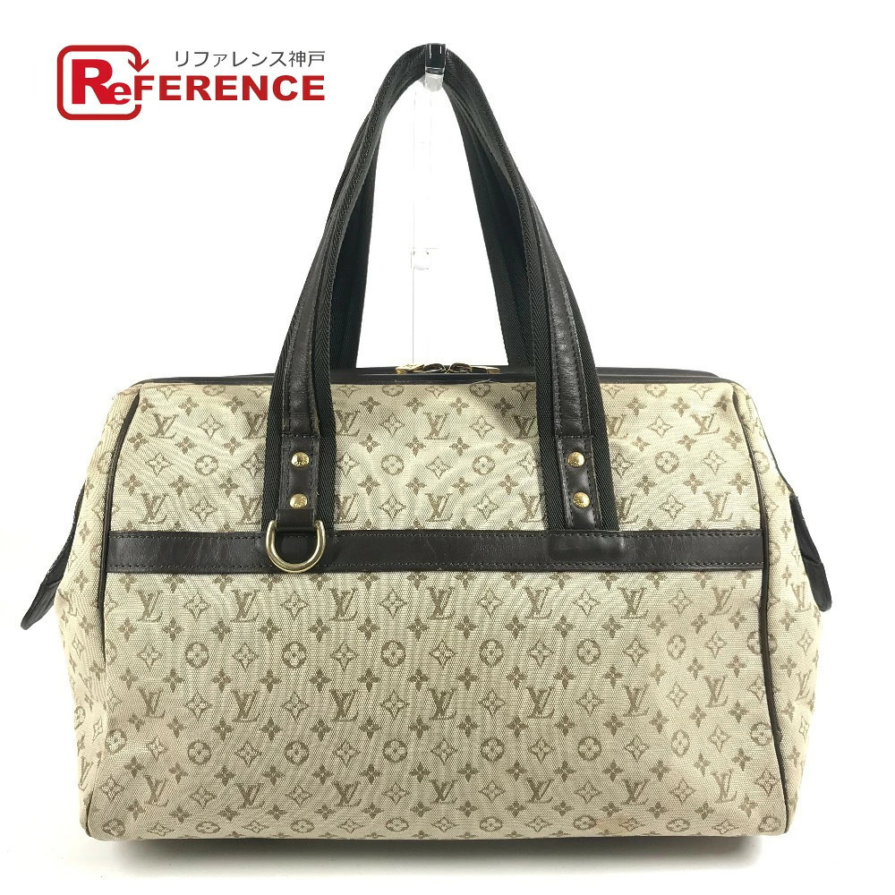 Louis Vuitton Monogram Josephine Boston Bag Shoulder Handbag Canvas Khaki Green